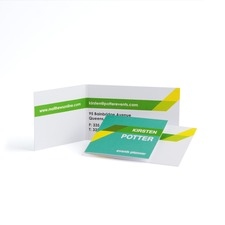 Folded business cards