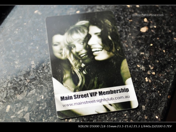 Plastic memebership card