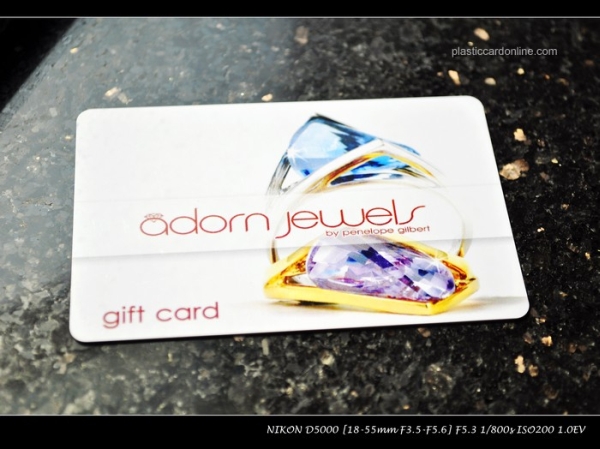 Plastic gift card 
