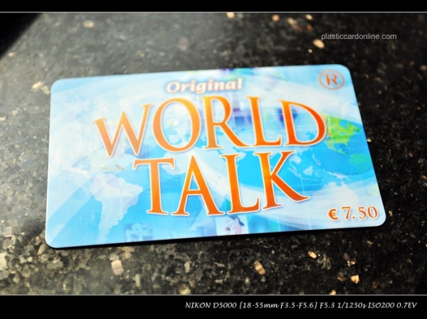 Plastic phone card 