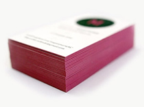 Edge painted business cards