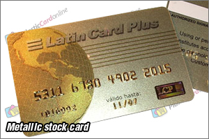 metallic stock card