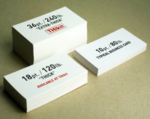 Ultra thick business card