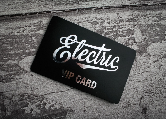 Black plastic vip cards