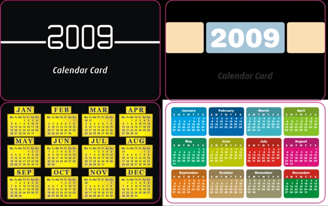 calendar cards