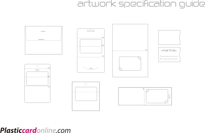 Plastic card carrier templates. Vector version. 