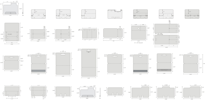 Plastic card die cut templates. Vector version. 