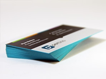 Edge painted business cards