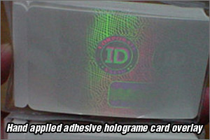 holograme id card overlay