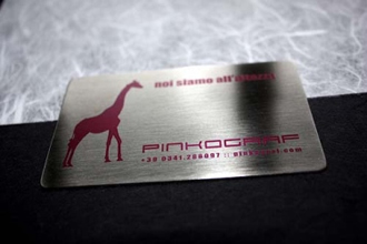 Brushed metal card design 