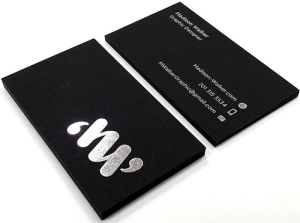 Silver foil business cards